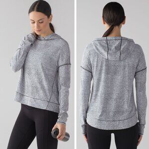 Lululemon Squad Goals Hoodie In Sheer Luon Pebble Jacquard V1 White Black